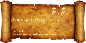 Papity Polla névjegykártya